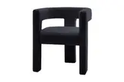 Utah Boucle Upholstered Accent Chair - Black