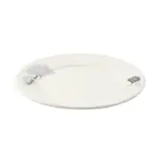 White Ceramic Floral Print Tableware Round Serving Dish Plate 7''