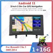 9 Inch Android 11 1+16GB Car Stereo Radio GPS WIFI For Renault Clio 3 2005-2014