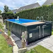 Family Backyard Shipping Container Pool 20ft & 40ft Prefabricated Swimming Pool, Modular Prefabricated Container Swimming Pool, Durable, Easy Installation, Customizable Design