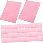 Healeved 125pcs Disposable Nail Art Table Mat Waterproof Non-woven Manicure Mats Soft Hand Rest Pillow Nail Salon Accessory Pink