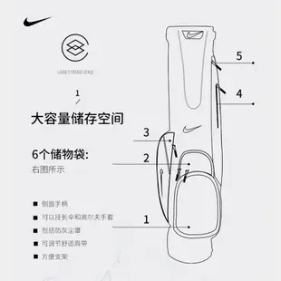 nike耐克高爾夫球桿全套桿包男女氣墊雙肩背包防水便攜支架golf包