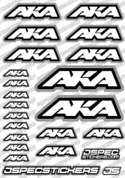 AKA RC BUGGY TYRES STICKER DECAL SHEET A5 1/8 TRUGGY CUSTOM OFF ROAD RIM GREY