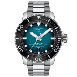 【TISSOT 天梭 官方授權】SEASTAR2000海星系列 陶瓷錶圈 600m 潛水機械腕錶 母親節 禮物(T1206071104100)