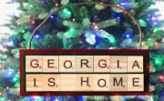 Georgia Is Home Christmas Ornament Scrabble Tiles HandCrafted in USA