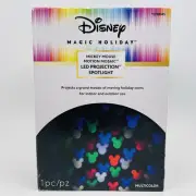 Disney Magic Holiday Mickey Mouse Motion Mosaic LED Projection Spotlight Gemmy