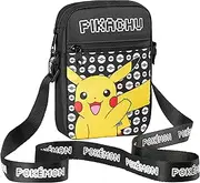 [Pokémon] Children's Shoulder Bag - Pikachu Travel Bag with Adjustable Shoulder Strap, Large Main Compartment with Zip, Gifts for Children