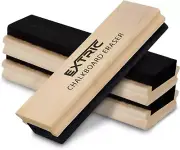 Chalkboard Eraser 3 Pack, Chalk Eraser for Chalkboard, Sturdy Wooden Handle with