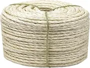 White Sisal Rope 3mm by 164-Feet for Cat Scratching Post Tree Tower Replacement Repair and Replace, DIY Hemp Twine Rope for Kittens Shelves Furniture Window Bed Perch House Climbing, 3mm by 50m