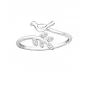 Bird sterling silver toe rings