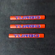 3x Red Small TURBO Matte Blue Metal Decal Sticker Badge Emblem Vehicle Trunk 260 (for: Renault)
