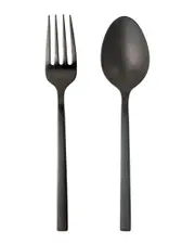 Fortessa Arezzo Brushed Black 2pc Serving Set