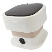 (Khaki)Khaki Foldable Washing Machine With Dryer Portable Folding Mini Washer
