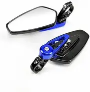 Motorbike Mirrors Universal Motorcycle Aluminum Bar End Side Rearview Mirror Motorbike Bike Handlebar Rear View Mirrors 1 Pair 7/8" 22mm Handlebar Mirror(3)