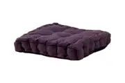 Square Solid Color Velvet Seat Cushion Thicken Chair Pad Tatami Floor Pillow Cushion-Purple