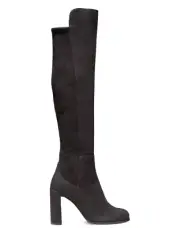 $765 Stuart Weitzman Women's Alljill Anthracite Suede Over-the-knee Boot