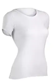 Indera Short Sleeve Vest - White - Women Size 3XL