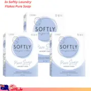 3 x Softly Pure Soap Laundry Flakes 700g( Previously called LUX) +free delivery