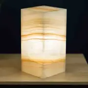 Banded Onyx Lamp, Onyx Table Lamp, Fancy Home Decor, Healing Crystal Lamp, 12" H