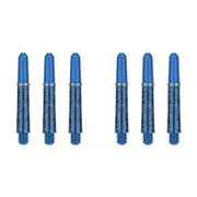 6pc Target Pro Grip Ink Shaft Dart Stem Game Accessory Multipack Medium Blue