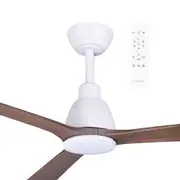 Martec Polo DC 52" WIFI & Remote Control Ceiling Fan with Variable Dim 15w LED Light Matt White/Walnut