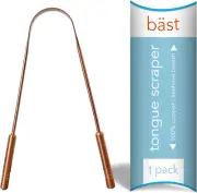 Bäst Tongue Scraper • 100% Copper (1 Pack) Premium Tongue Cleaner • Improve O...