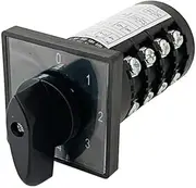 BKUANE 0-4 Position 20A Four Poles 16 Screws Rotary Cam Switch Manual Transfer Changeover Universal Selector HZ5B-20/4
