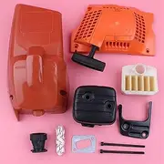 Recoil Starter Cylinder Cover Exhaust Muffler, for Husqvarna, 340 345 350 Chainsaw Spare Part Bracket Bolt Gasket Air Filter Chainsaw Noise Reduction Kit