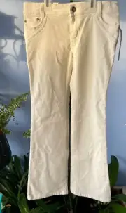 NWT Girls’s GREENDOG Ivory Sparkle Pinwale Corduroy Pants Jeans Size 12