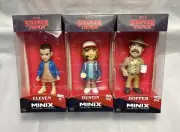 Stranger Things Minix Collectible Figure Lot - Eleven, Dustin, & Hopper - Sealed