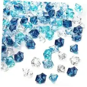 DomeStar 1050PCS Blue Acrylic Ice Rocks, 0.55 * 0.47 Inch Vase Fillers Ocean