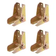 Table Leg Folding Brackets, 4pcs 90° Foldable Self Lock Hinges, Bronze Tone