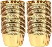 Amagogo 50 Count Stackable Muffin Liners for Home Baking and Events, Gold