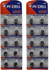 [PKCELL] (20) BUTTON CELL BATTERIES: 1.5V - AG3 - LR41 - G3 - 192
