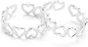 Samyuktha 925 Pure Sterling Oxidized Silver Heart Shape Toe Ring/Bichhiya for Girls & Women