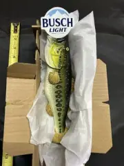 BRAND NEW IN THE BOX Busch Light Figural Bass Fish Beer Tap Handle