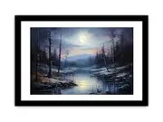 Moonlight landscape Painting for bedroom