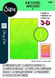 Sizzix 3-D Textured Impressions Embossing Folder Cosmopolitan, Golden Rings by S