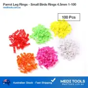 Parrot Leg Rings, Canary, Small Birds, Parrot, 4.5mm, 1-100 numbered, 100Pcs