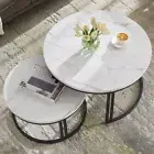 UNHO High-end Sintered Stone Stacking Coffee Table Living Room Center Table 2PCS