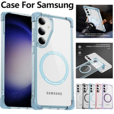 For Samsung S25 S24 S23 S22 S21 Note20 Plus Ultra Magnetic Magsafe Case Cover