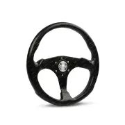SAAS Steering Wheel 14 Inch Poly Octane Black Spoke Shallow 25mm Dish