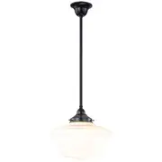 Carlton 30cm Black Pendants Lights Period Schoolhouse Lighting Victorian Inspirations