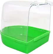 Abaodam Caged for Small Birds Covered Parrot Bath Compatible with Budgies and Canaries Design Random Colors for Bird Cages