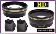 Pro HD Wide Angle & Telephoto Lens Set for Canon EOS M EF-M 18-55mm STM Kit