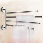 Swivel Arm Adjust 4 Bar Bathroom Towel Holder Rail Rack Wall Hanger Hook Chrome
