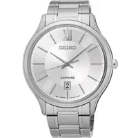 在飛比找momo購物網優惠-【SEIKO】城市簡約美學時尚手錶-銀/42mm 送行動電源