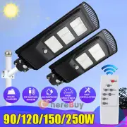 Dusk to Dawn Led Solar Security Wall Light Street Lamp+Remote For Outside,Garage