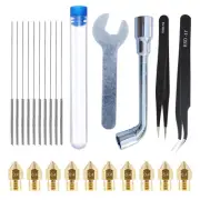 3D Printer Extruder Nozzle Cleaning Tool Kit Set For CR-10/Ender 2/Ender 3