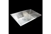 BRIENZ Handmade 1.5mm Stainless Steel Kitchen Sink with Square Waste - 810mm Single Bowl - Under/Top Mount